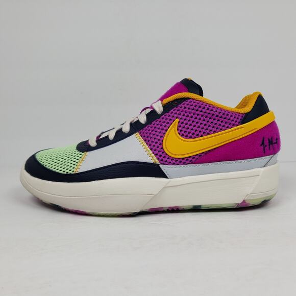 Nike JA 1 SE "Welcome To Camp" Youth Sz 5Y Womens Sz 6.5 Navy Purple Gold Shoes - Picture 3 of 11